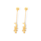 Aretes largos con cocodrilo